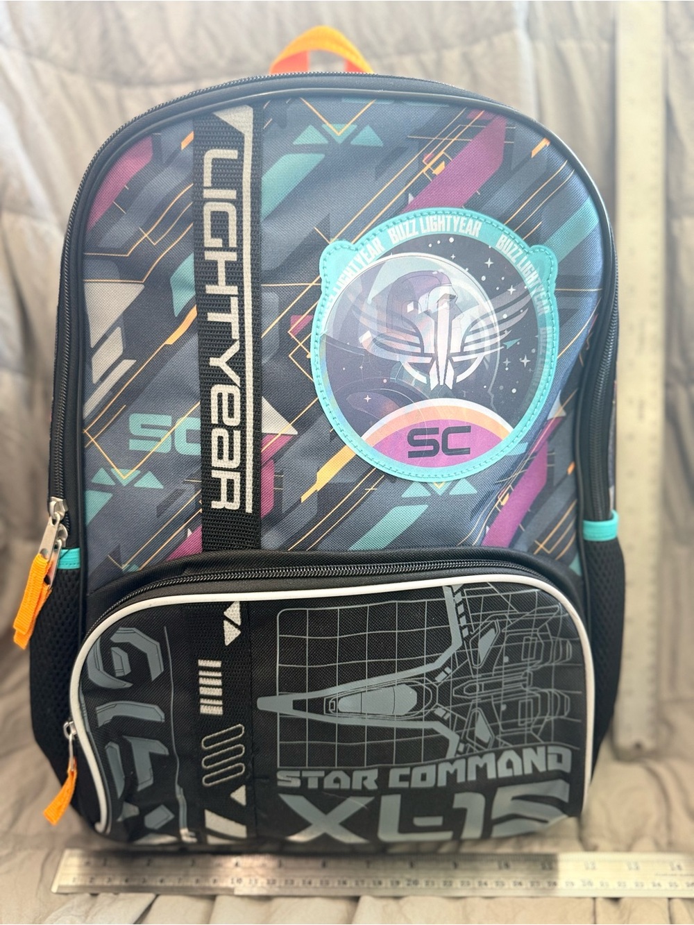 Buzz Lightyear Star Command Black Multicolor Boys Backpack